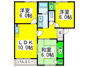 フラッツ向陽台E棟の物件間取画像